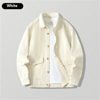 Men's Corduroy Shirt Coat Loose Cotton Casual Shirt
