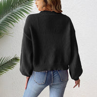 Women's Solid Color Ribbon Bowknot Stitching Sweater Cardigan