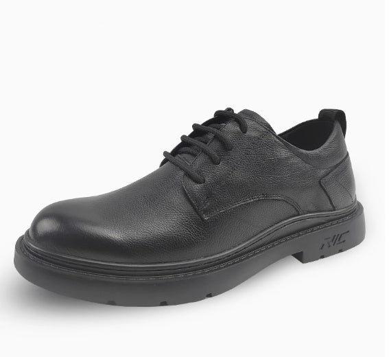 Low-top Trendy Leather Shoes Men's Thickened Non-slip