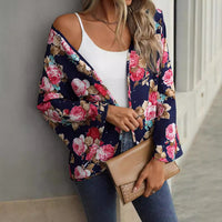 V-neck Floral Bell Sleeve Blouse