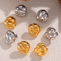Geometric Asymmetric Design Titanium Steel Ear Studs