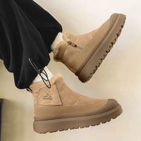 Fleece-lined Thick Casual All-Match Platform Non-slip Snow Boots Trendy Shoes