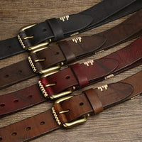 Handmade Retro First Layer Cow Leather Belt