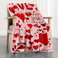 Heart Printing Blanket Warm Lunch Break