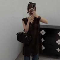 Lace Sleeveless Vest Dress Women