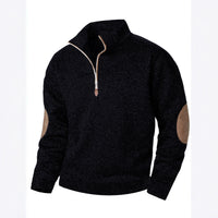 Men's Casual Jacquard Cardigan Sweater With Jointed Panels