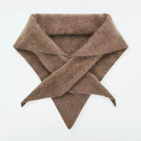 Brushed Cashmere Triangle Scarf Gray