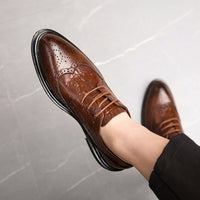 Korean Style Trendy Hair Stylist Leather Shoes