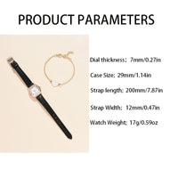 Square Plate Leather Belt Artistic Retro Women's Watch