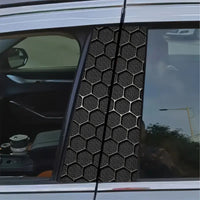 Customizable Hexagonal Honeycomb Design Windshield Hood B-Pillar Stickers Durable Self-Adhesive Car Exterior Decorations
