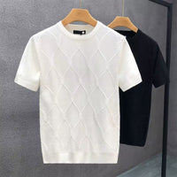 Ice Silk Short Sleeve T-shirt Men's Summer Thin