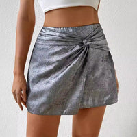 Personalized Hot Girl High Waist Twisted Mini Hip Skirt