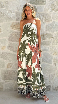 Summer New Arrival Printed Tube Dress