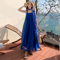 Strap Dress Women's Elegant Loose-fit Backless