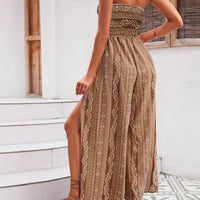 Stomach Blanket Ethnic Style Tube Top Wide Leg Jumpsuit
