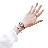 Womens Versatile Waterproof Luminous Niche-Style Quartz Watch With Calendar