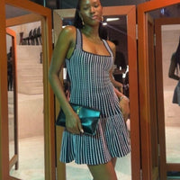 Color-block Striped Sleeveless Dress For Women