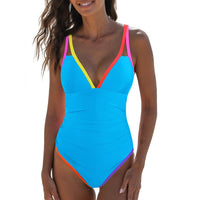 Multicolor Edging Close-fitting And Slim-fitting Thin Bikini