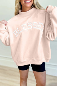 Womens Casual Loose-fit Printed Crew-neck Long-sleeve Hoodie