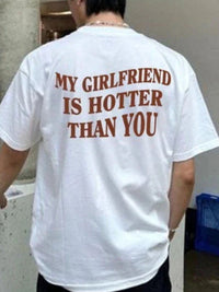 Mens T-shirt With English Letter Print