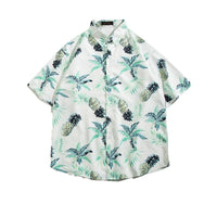 Hawaiian Ice Silk Short Sleeve Shirt Men