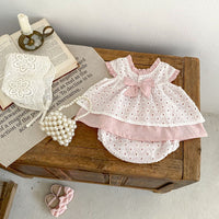 Baby Girl Clothes Hollow Out Double Layer Suit