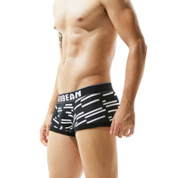 Men's Sports Low Waist Striped Boxer Underwear