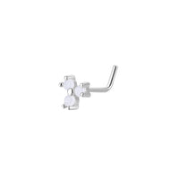 Unisex Stainless Steel Inlay Zircon Puncture Nose Ring