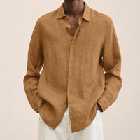 Men's Autumn New Casual Cotton Linen Shirt