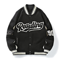 Men's Fashion Retro Alphabet Embroidered Baseball Uniform Coat