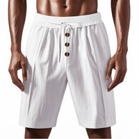 Linen Summer American-style Shorts Beach Casual Loose Straight Men