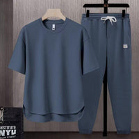 Men's Summer Athletic Crew Neck Pants Set
