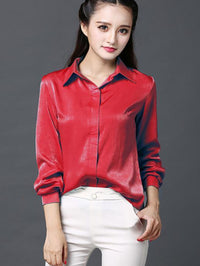 This Mulberry Silk Shirt Has A Slim And Form-fitting Texture Made Of Real Silk
