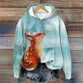 Womens Retro Jacquard Loose Crew-Neck Sweater