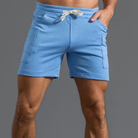 Cotton Sports Shorts Men's Four-point Middle Pants Overalls