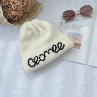 Women's Knitted Hat Pearl Small Fragrant Woolen Hat
