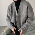 Men's Light Business Commute Solid Color Knitted Jacket