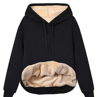 Warm Fleece Hooded Sports Sweatshirt With Pockets