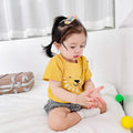 Girls' Cotton Plaid Clothes And Shorts Two Piece Set
