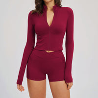 Spring Sports Suit Nude-feel Zip-up