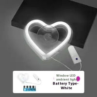 Triangle Window Neon Light Car Decoration Heart Light