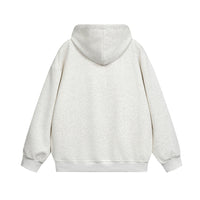 Two-way Zipper Solid Color Hooded Sweater