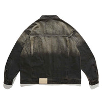 American Retro Art Washed Denim Jacket