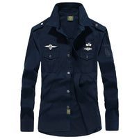 Men's Cotton Long Sleeve Shirt Plus Size Casual