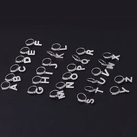 8mm Micro-Pave Cubic Zirconia 26-Letter Pendant
