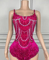 Women's Creative All-Match Solid-Color Tassel Dress