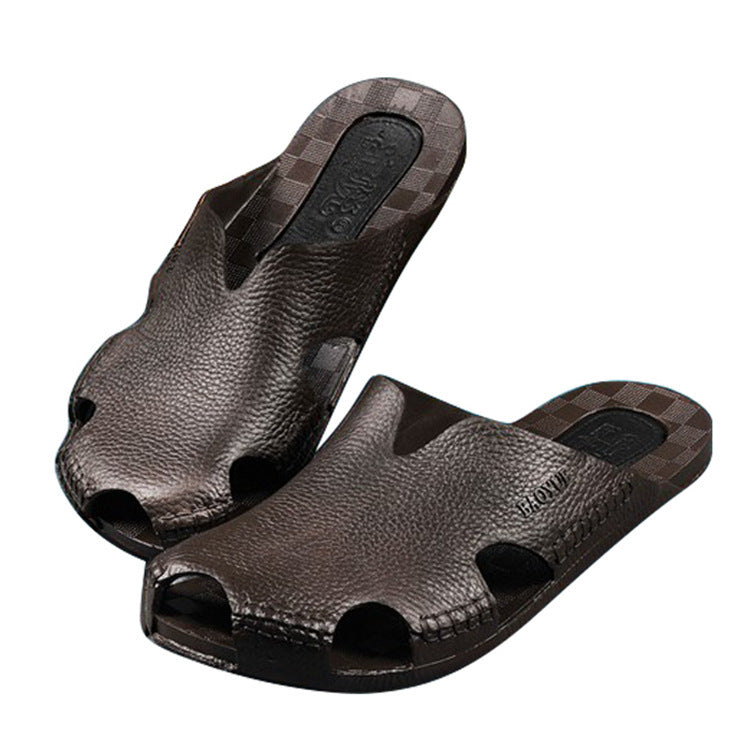 Men's Waterproof Closed Toe Flip Toe Plastic Slipper