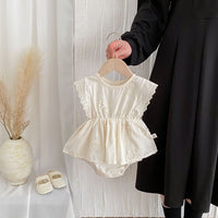 Baby Girl Fashionable Embroidery Lace Sleeve Dress