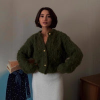 Mink Knitted Sweater Cardigan For Women
