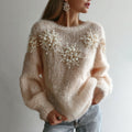 3D Digital Printed Women's Crew Neck Loose Sweatshirt